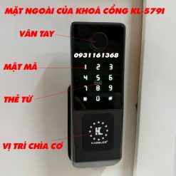 Khóa cửa cổng Kassler KL-579I vân tay 2 mặt chính hãng