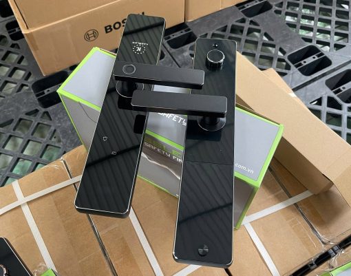 khóa vân tay kassler kl-608 cnc black thực tế