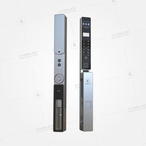 Khoá vân tay cửa nhôm Kassler KL-599 CNC 02 Grey App Tuya, Face ID