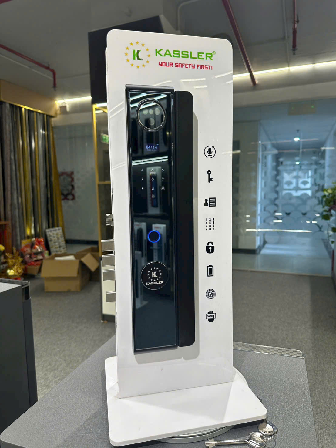 Khóa Vân Tay Phong Thủy Kassler KL-808 CNC Màu Đen